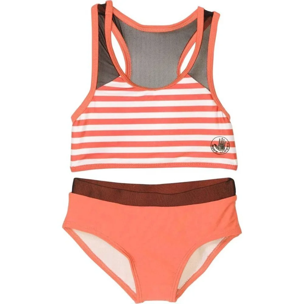 Girl Swimsuit, Two Piece Bathing Suit, Orange, Body Glove